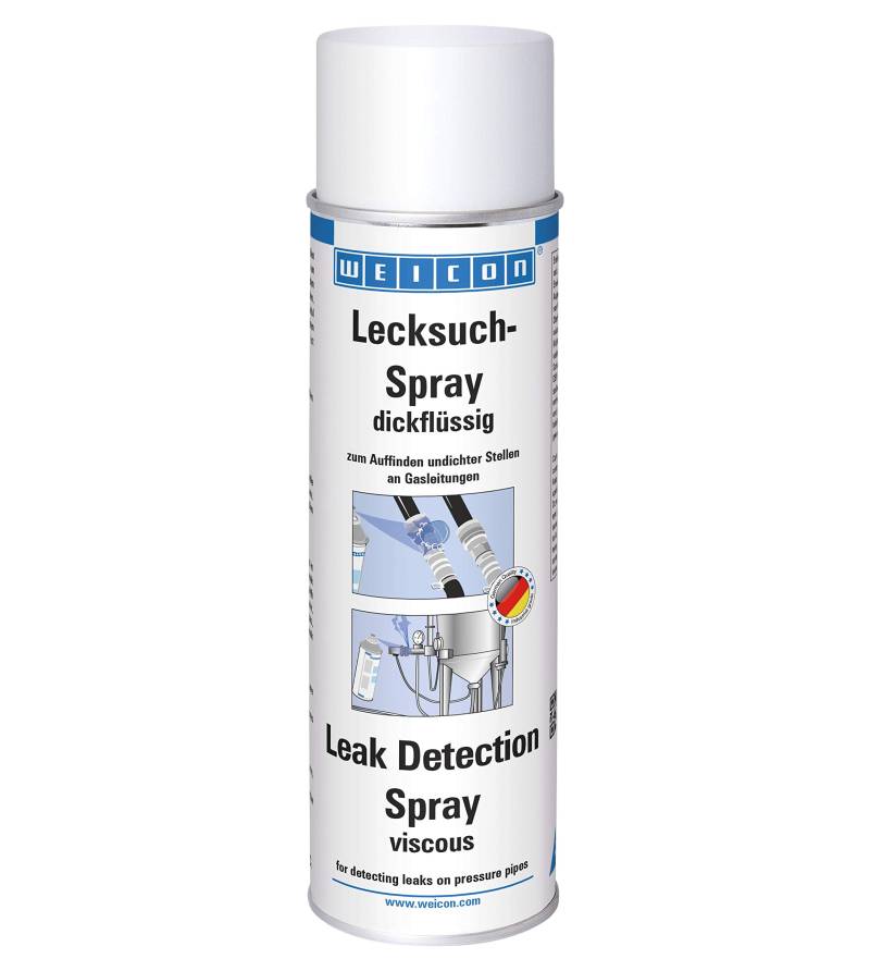 WEICON 11653400 Lecksuch-Spray dickflüssig / 400 ml / leichtes Auffinden von Undichtigkeiten an Druckleitungen / schaumbildend / für senkrechte Stellen von WEICON