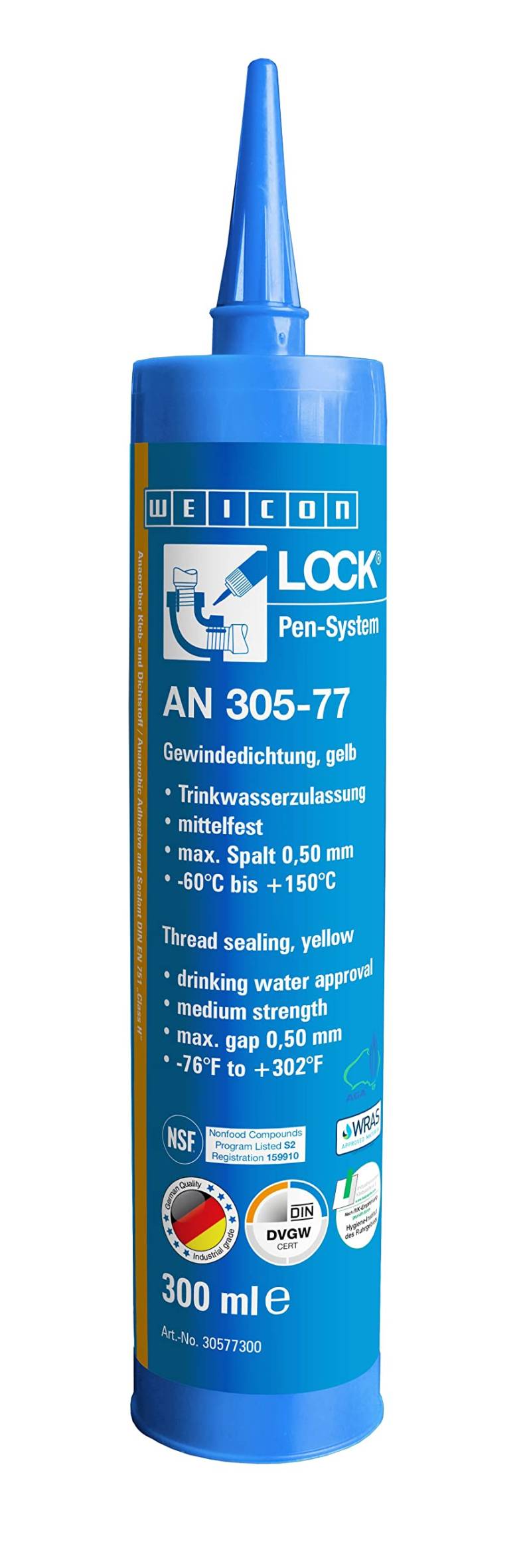 WEICONLOCK® AN 305-77 300 ml Gewindedichtung | DVGW- und Trinkwasser-Zulassung von WEICON