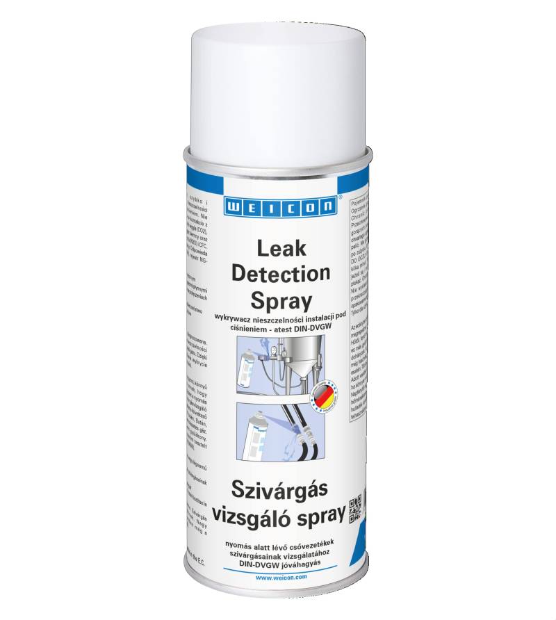 WEICON Leak Detection Spray | 400 ml | einfache und schnelle Erkennung von Undichtigkeiten in Gasleitungen | Druckleitungen | schäumend | nicht brennbar | Rostfrei von WEICON