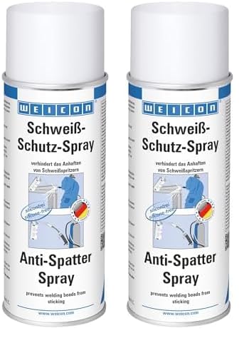 WEICON Schweißschutz-Spray 400 ml | reinigt Schweißdüsen und verhindert das Anhaften von Schweißspritzern | silikonfrei (Packung mit 2) von WEICON