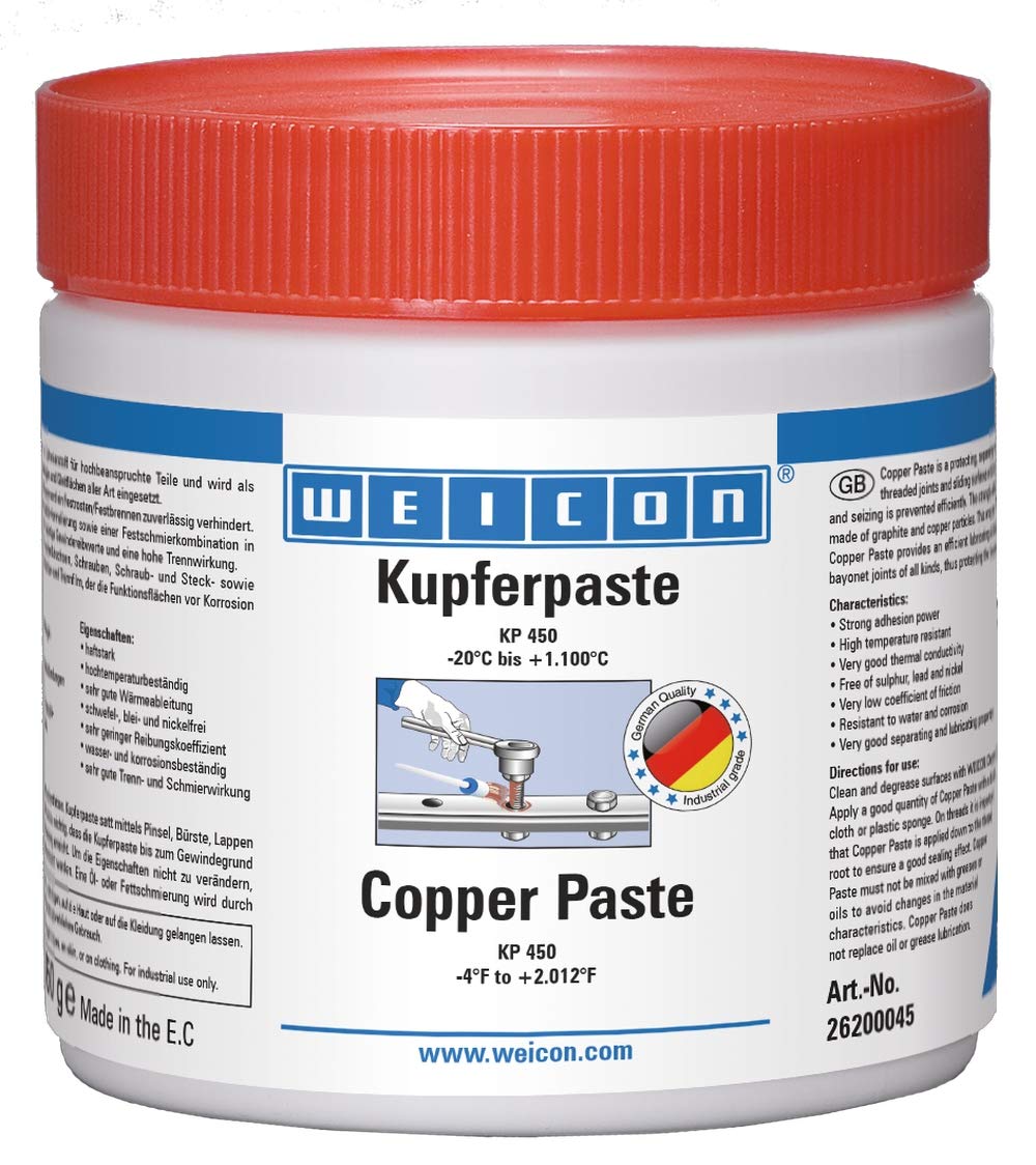 WEICON Kupferpaste 450 g, Schutz, Trenn-und Schmierstoff für hohe Temperaturen von WEICON