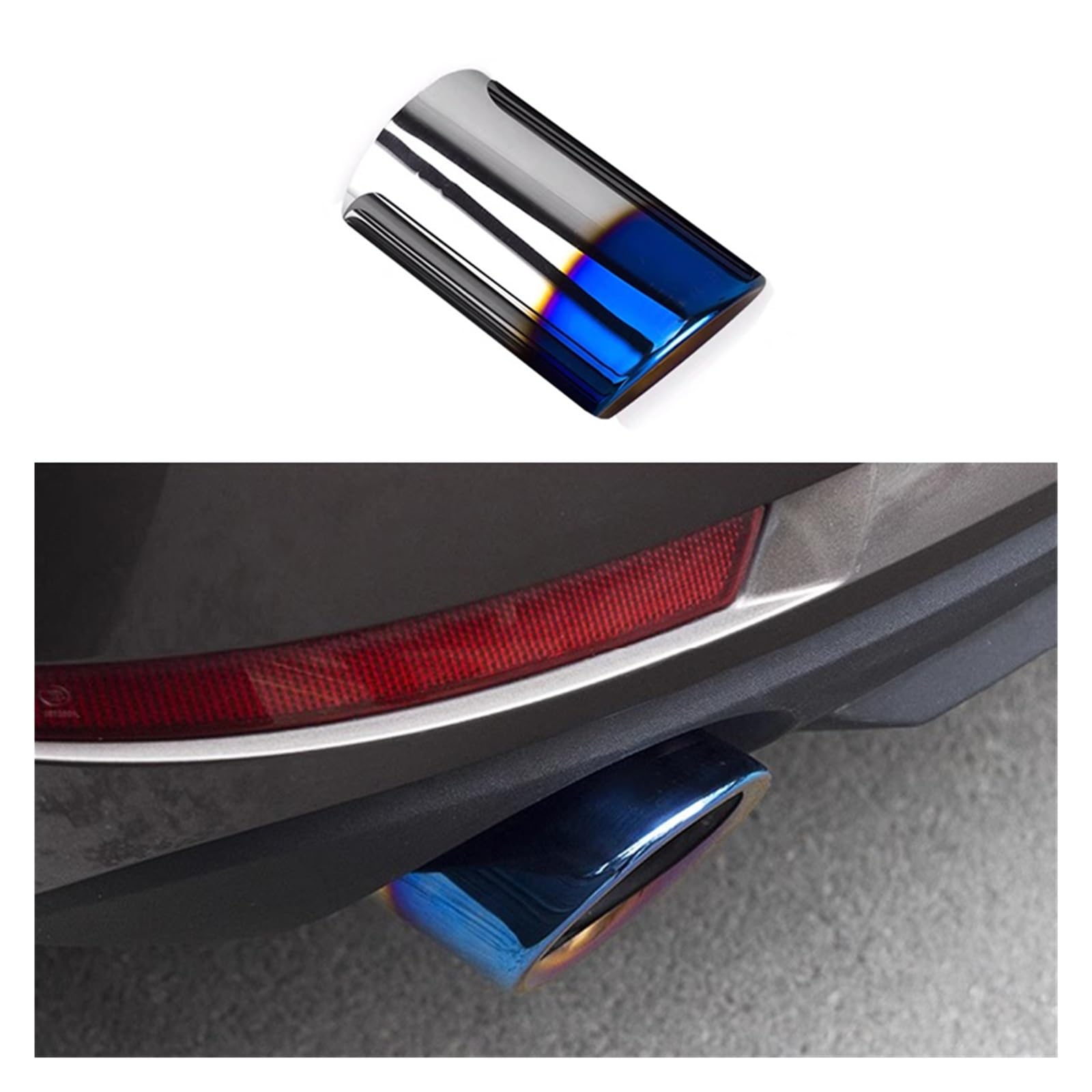 Auspuffblende Für A3 8V 8P Für Sportback Endrohr Edelstahl Auto Auspuffrohr Spitzenabdeckung Auto Endrohrblenden(76mm Blue) von WEIFANAA