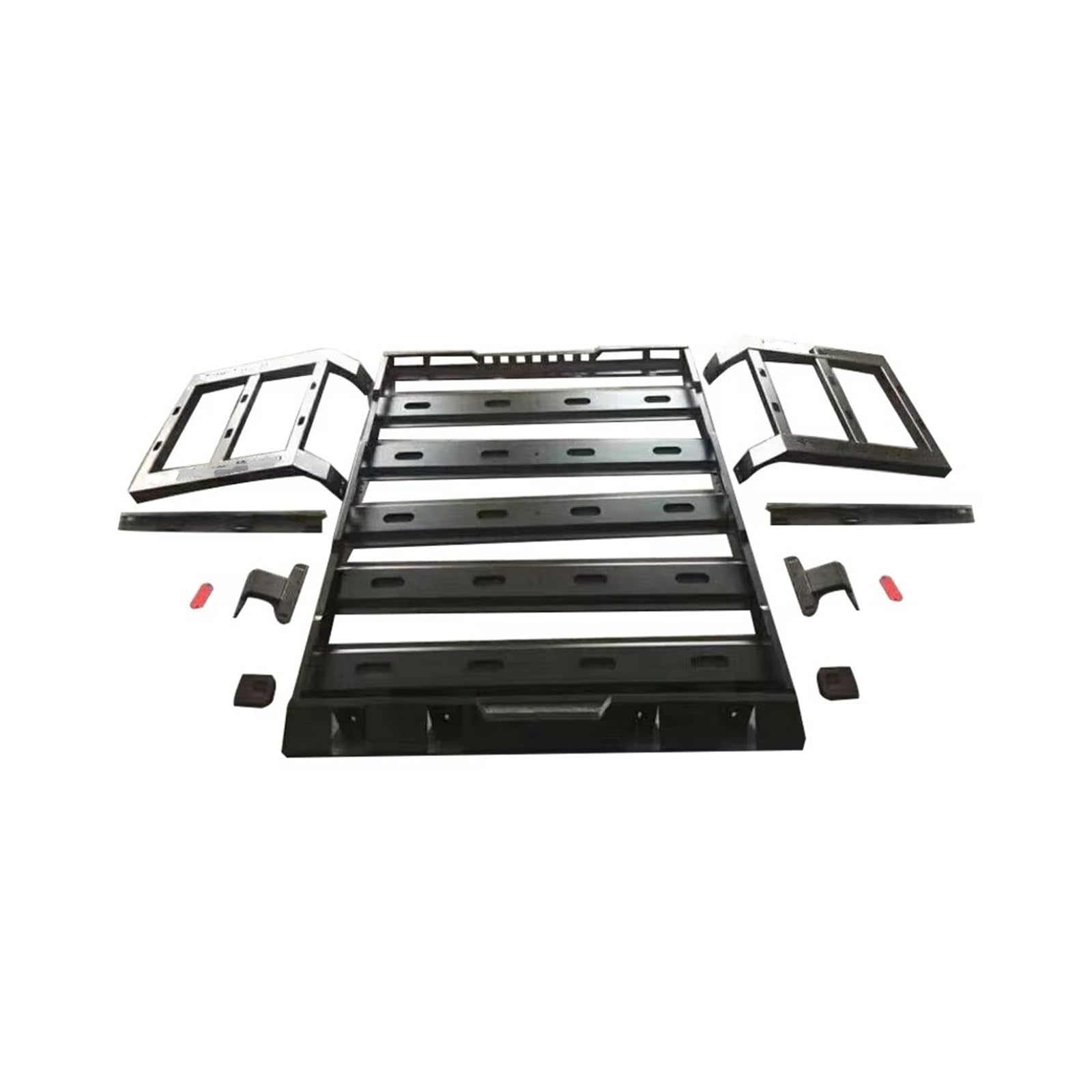 Autos Dachträger Für Jeep Für Wrangler JK 4 Türen J376 Gepäck Rack Storm Dach Rack Korb Top Dach Rack Schiene Gepäck Kreuz Bar Stahl Gepäckablage Querträger von WEIFANAA