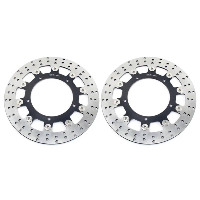 Bremsscheibe Motorrad Für FZ6 XJ6 Für YZF R6 Für MT03 Für MT-09 Für XSR900 Für Tracer 900 Bremsscheiben Vorne Scheiben Rotoren Motorrad Bremsscheibe(Round Black) von WEIFANAA