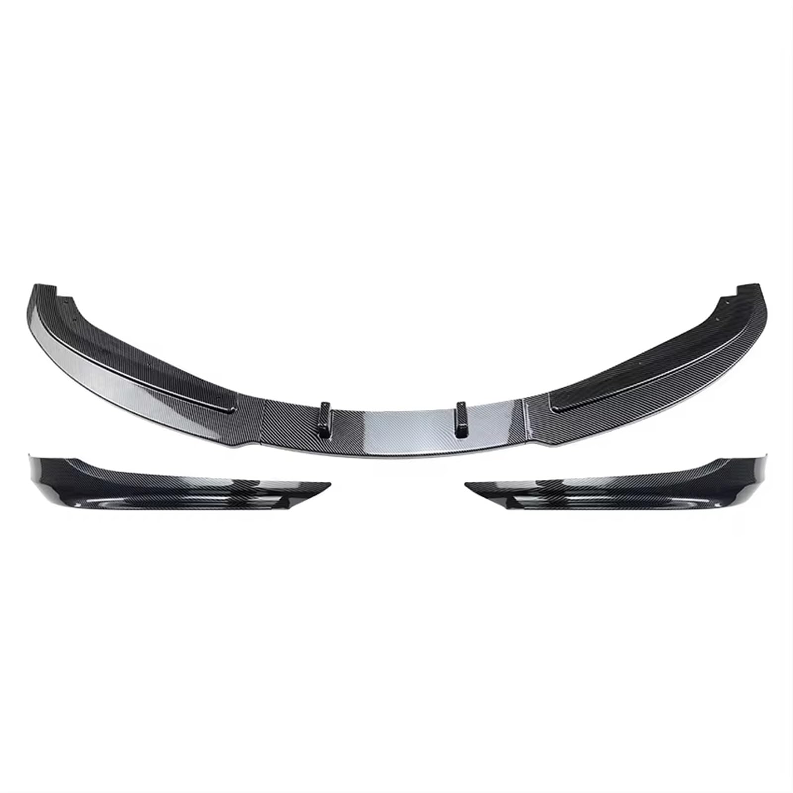 Front Spoiler Lippe Für 3er E90 E91 LCI 320i 330i 2009-2012 Auto Frontspoilerlippe Splitter Diffusor Body Kits Spoiler Stoßstange Schutzfolie Auto Frontspoiler Lippe(Carbon Look Set) von WEIFANAA