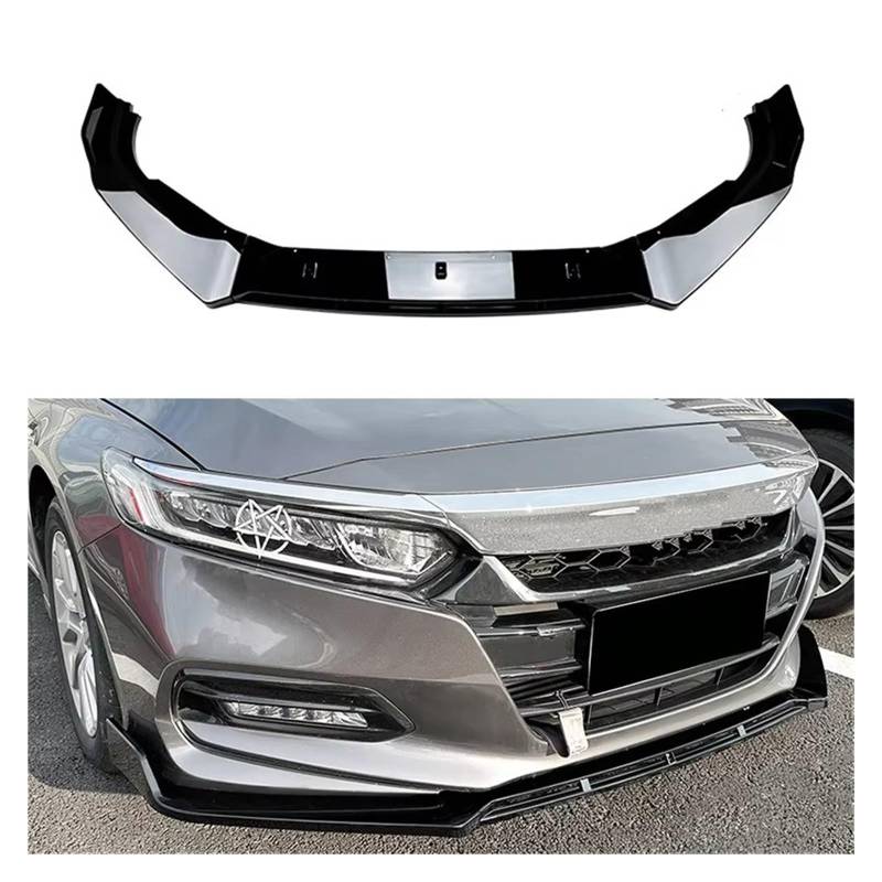 Front Spoiler Lippe Für Accord 10th 2018-2021 Frontspoilerlippe Unterkörper-Kit Diffusor Splitter Tuning Guard Schwarz Auto Frontspoiler Lippe(Matte Black) von WEIFANAA