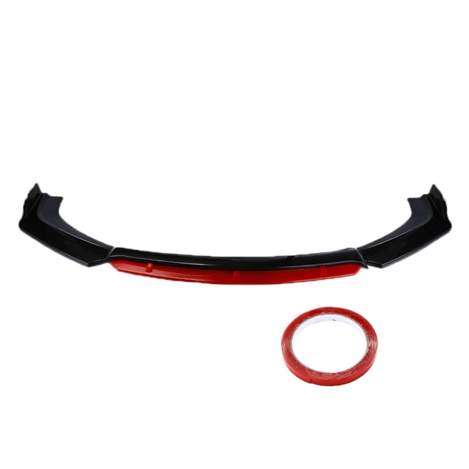 Front Spoiler Lippe Für Auto Universal Front Schaufel Lip Carbon Fiber Bumper Spoiler Schutz Zubehör Auto Frontspoiler Lippe(Black Red a) von WEIFANAA