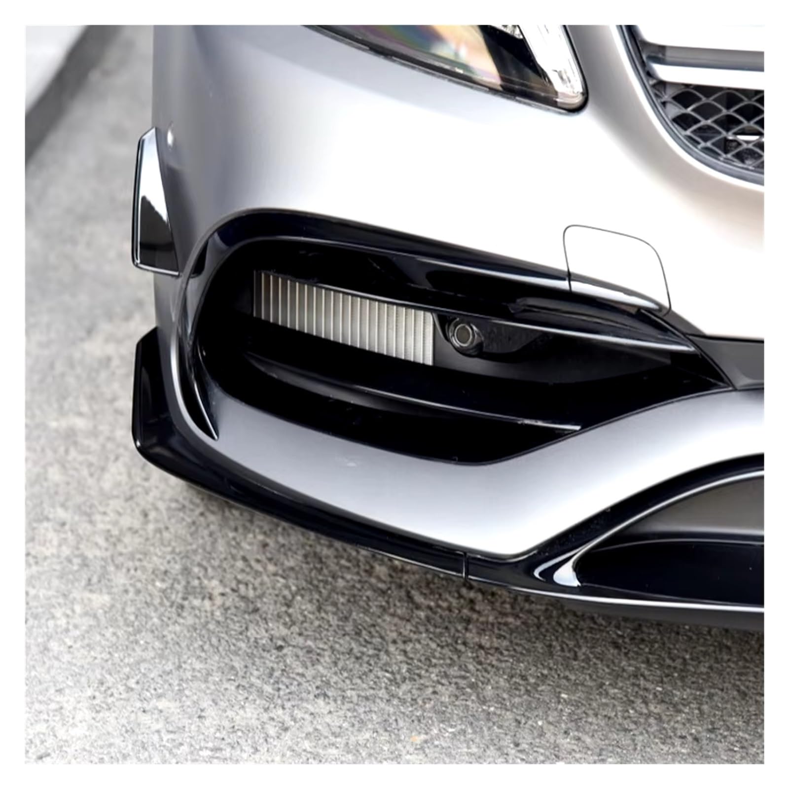 Front Spoiler Lippe Für Benz A‑Class W176 Für AMG‑Line A45 2015 2016 2017 2018 Glänzend Schwarz Front Bumper Spoiler Splitter Trim Auto Frontspoiler Lippe(C) von WEIFANAA