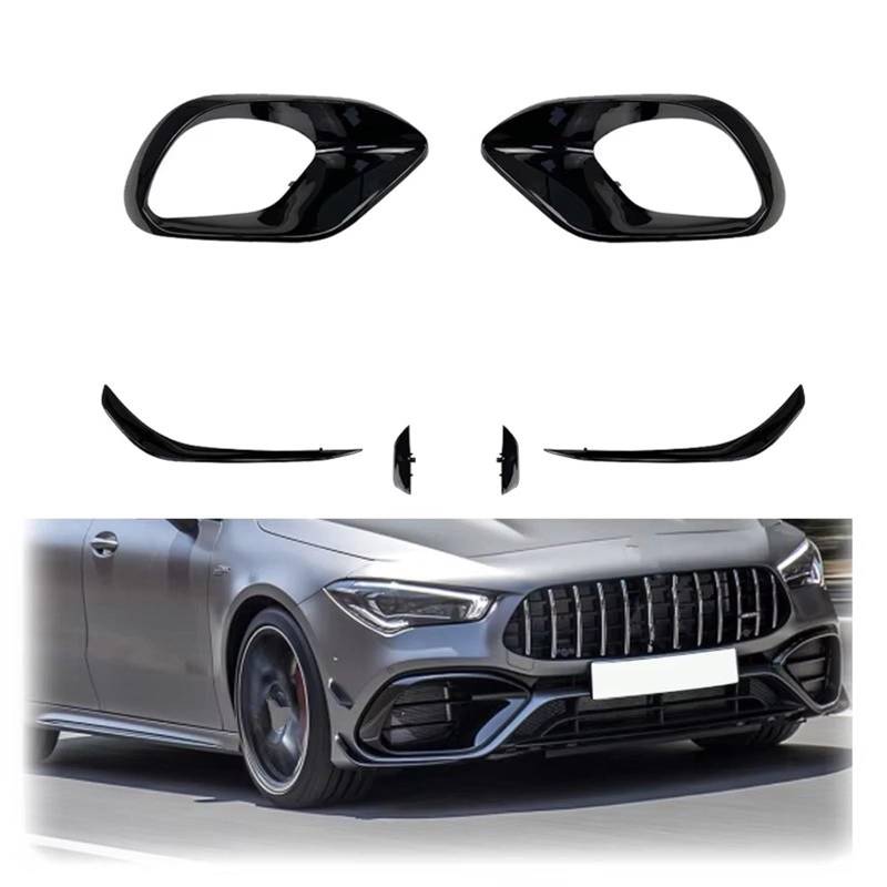 Front Spoiler Lippe Für Benz Für CLA W118 C118 CLA45 Für AMG 2020 Bis Vorne Lippe Stoßstange Seite Haube Nebel Lampe Licht Abdeckung Spoiler Air Vent Rahmen Trim Auto Frontspoiler Lippe(Font Lip Carbo von WEIFANAA