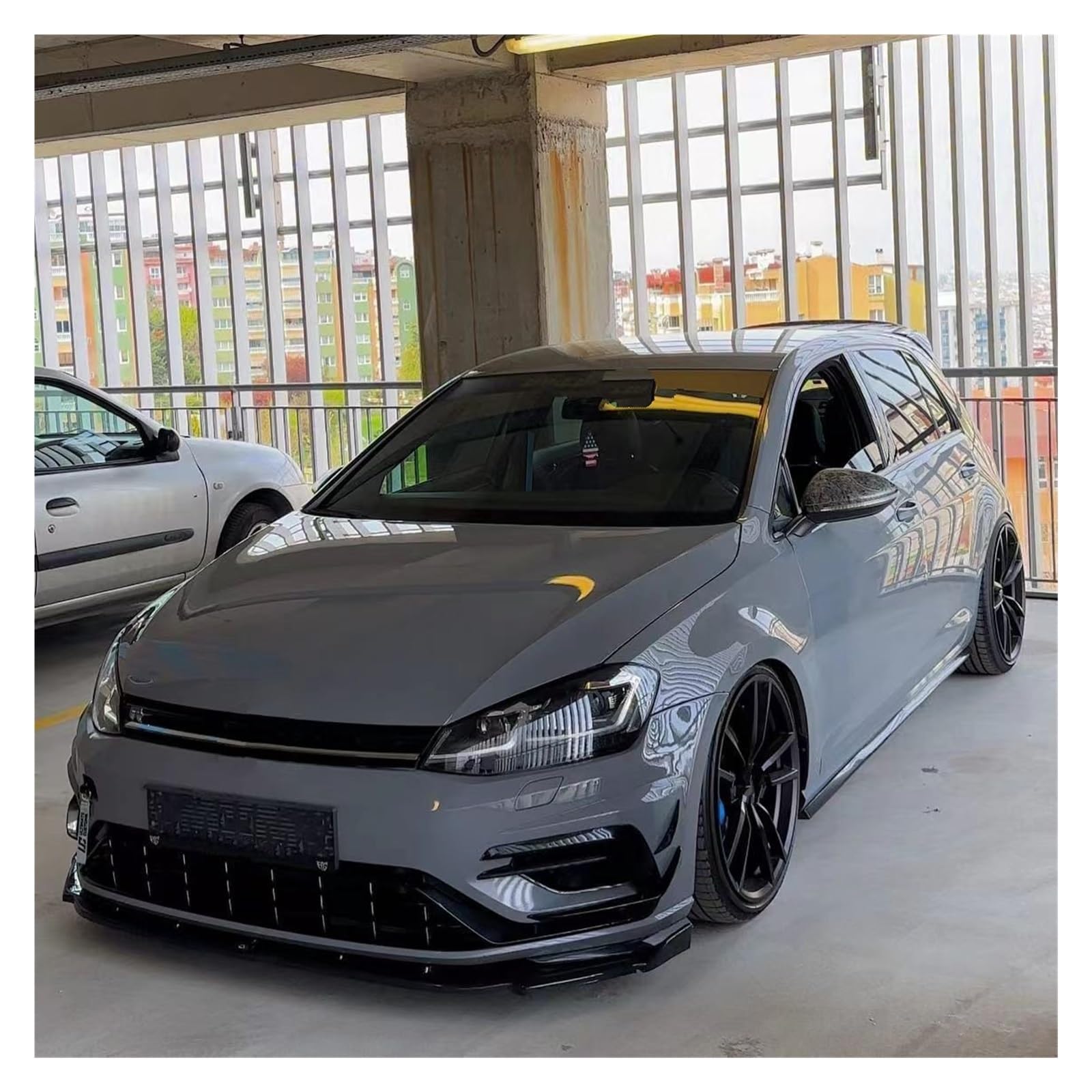 Front Spoiler Lippe Für Golf 7,5 Für GTI Für GTD R R-Linie 2017-2020 Glanz Schwarz Front Stoßstange Aero Kit Canard Flügel Auto Frontspoiler Lippe(A) von WEIFANAA