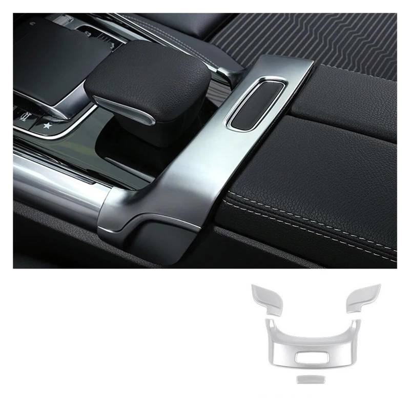 Interieur Zubehör Für Benz B-Klasse W247 Für GLA H247 Für GLB X247 2020 2021 2022 ABS Auto Mittelkonsole Armlehne Box Schalterabdeckung Verkleidung 4 Stück Auto Innenraum(Sliver) von WEIFANAA