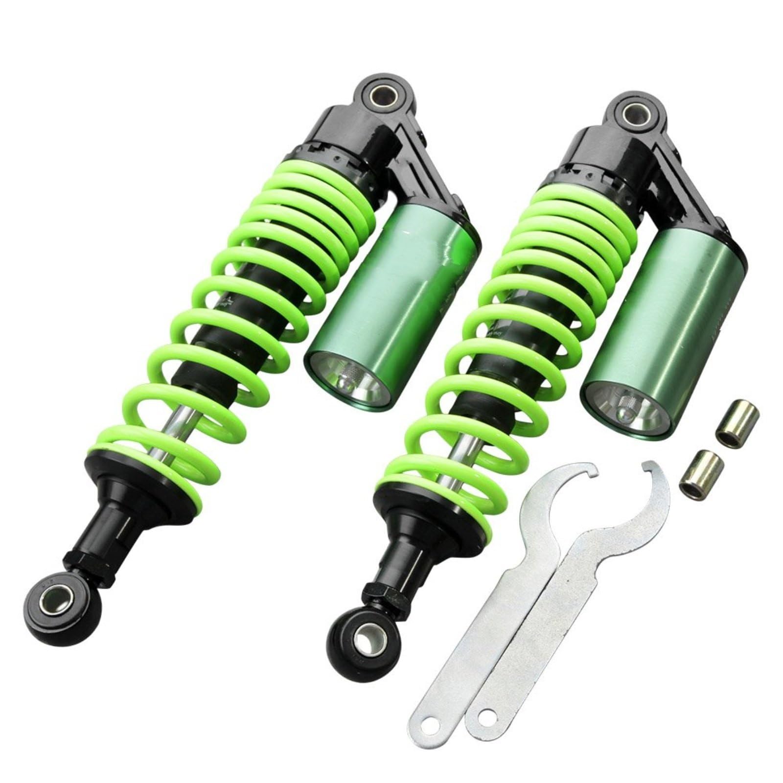 Motorrad-Stoßdämpfer Für CBR600 Für CBR400 Für CB500 320mm 12,5 Zoll 7mm Feder Motorrad Luft Stoßdämpfer Hinterradaufhängung Federbein hinten(Green) von WEIFANAA