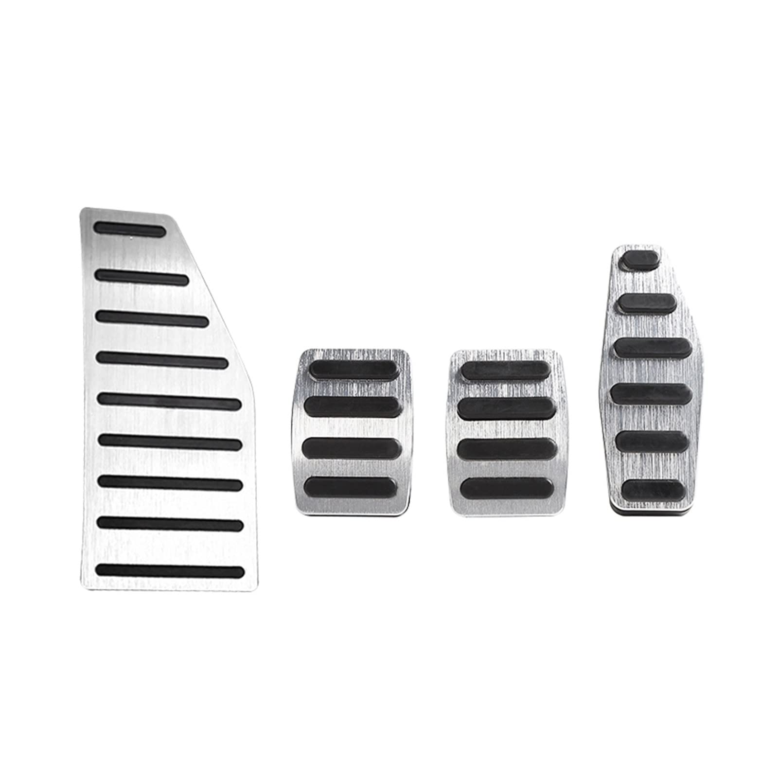 Pedalauflage Für Suzuki Für Jimny Für Sierra JB64 JB74 2019-2022 Auto Fußstütze Pedal Accelerator Kraftstoff Bremspedale Abdeckung Anti-Slip Pads Bremse Pedalkappen(MT and Rest Silver) von WEIFANAA