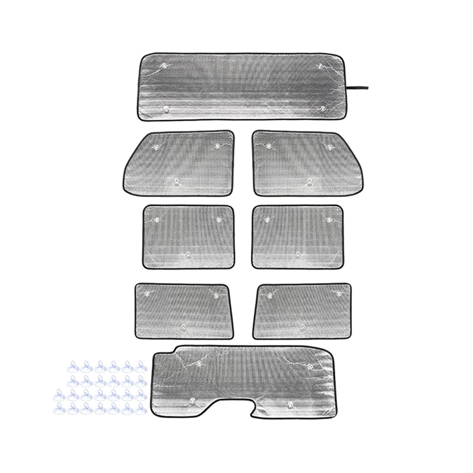 Sonnenblende Auto Für Jeep Für Wrangler JL 2018 2019 2020 2021 2022 Up Autofenster Sonnenblende Windschutzscheibe Anti-UV-Sonnenschutzabdeckung Isolierpad Auto Autofenster Sonnenblende(4 Door 8pcs) von WEIFANAA