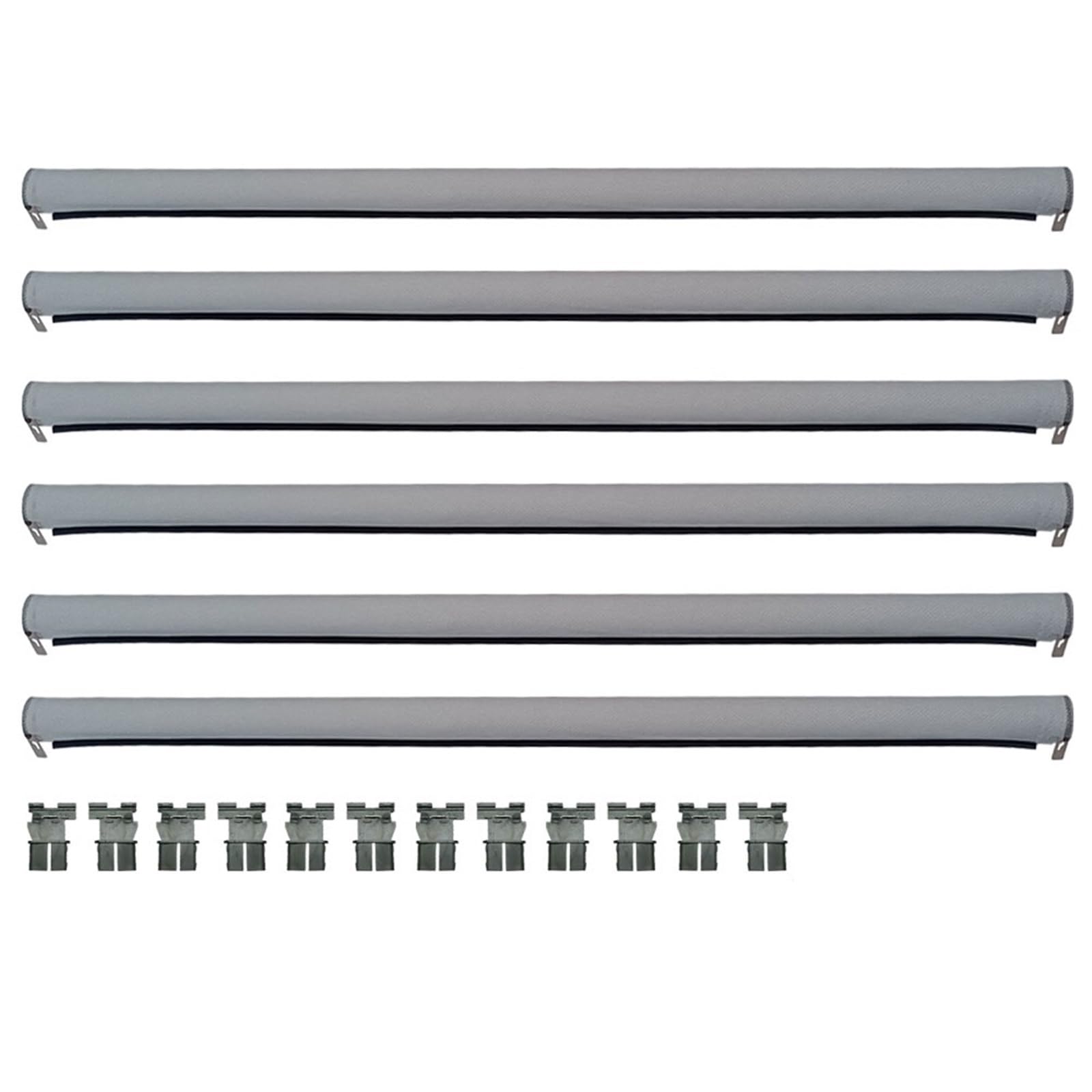 Sonnenblende Auto Für Q5 2009-2018 Mit Kunststoffrohr Auto Panorama Schiebedach Sonnenschutz Vorhang 6 Stücke Auto Autofenster Sonnenblende(6pcs Gray) von WEIFANAA