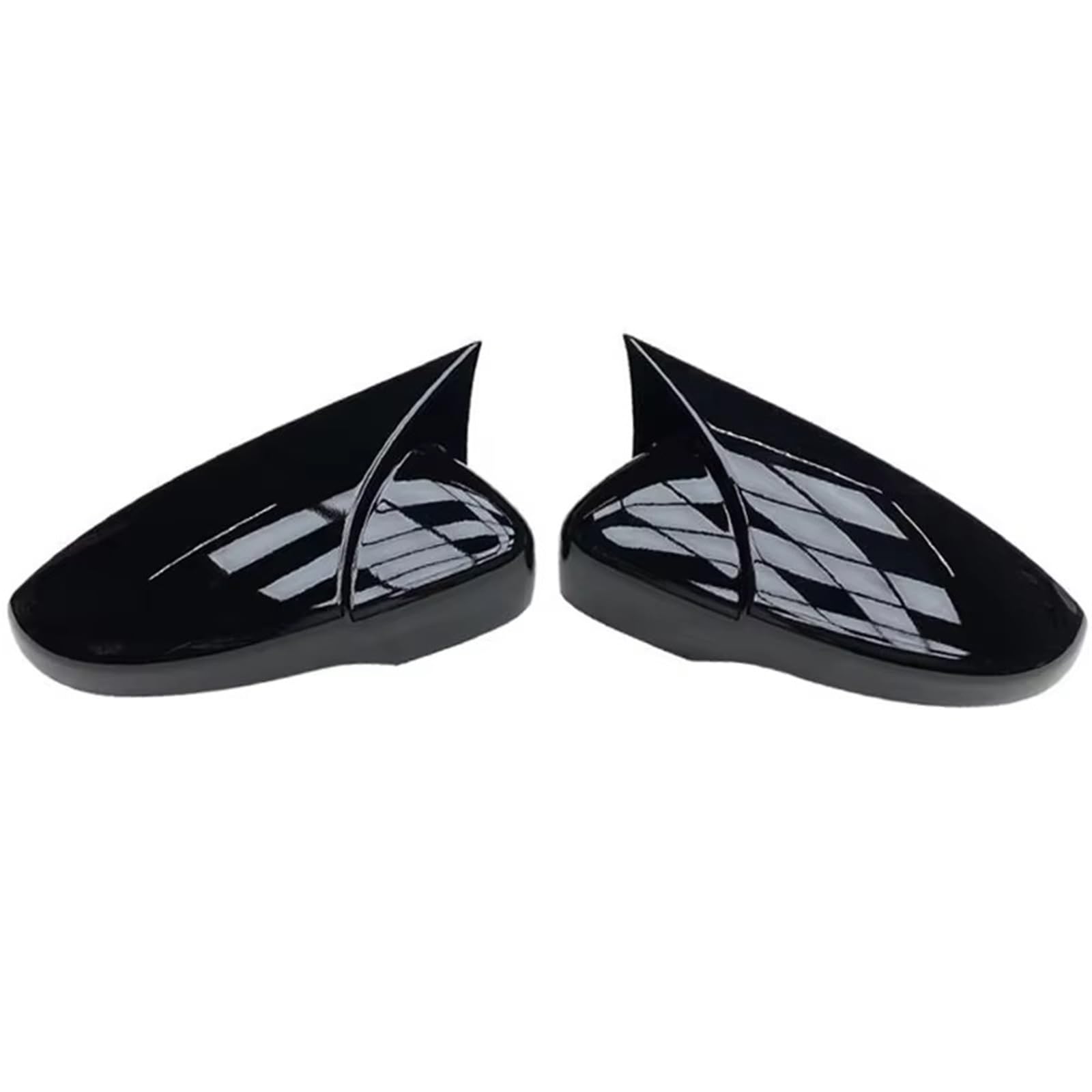 Spiegelkappe Für VW Für Golf MK6 R20 Für Touran Für Golf Für GTI 6 Für Golf 6 R Außenspiegelabdeckkappen Spiegelabdeckkappen 2 Stück Spiegelkappen(1 Pair Black) von WEIFANAA