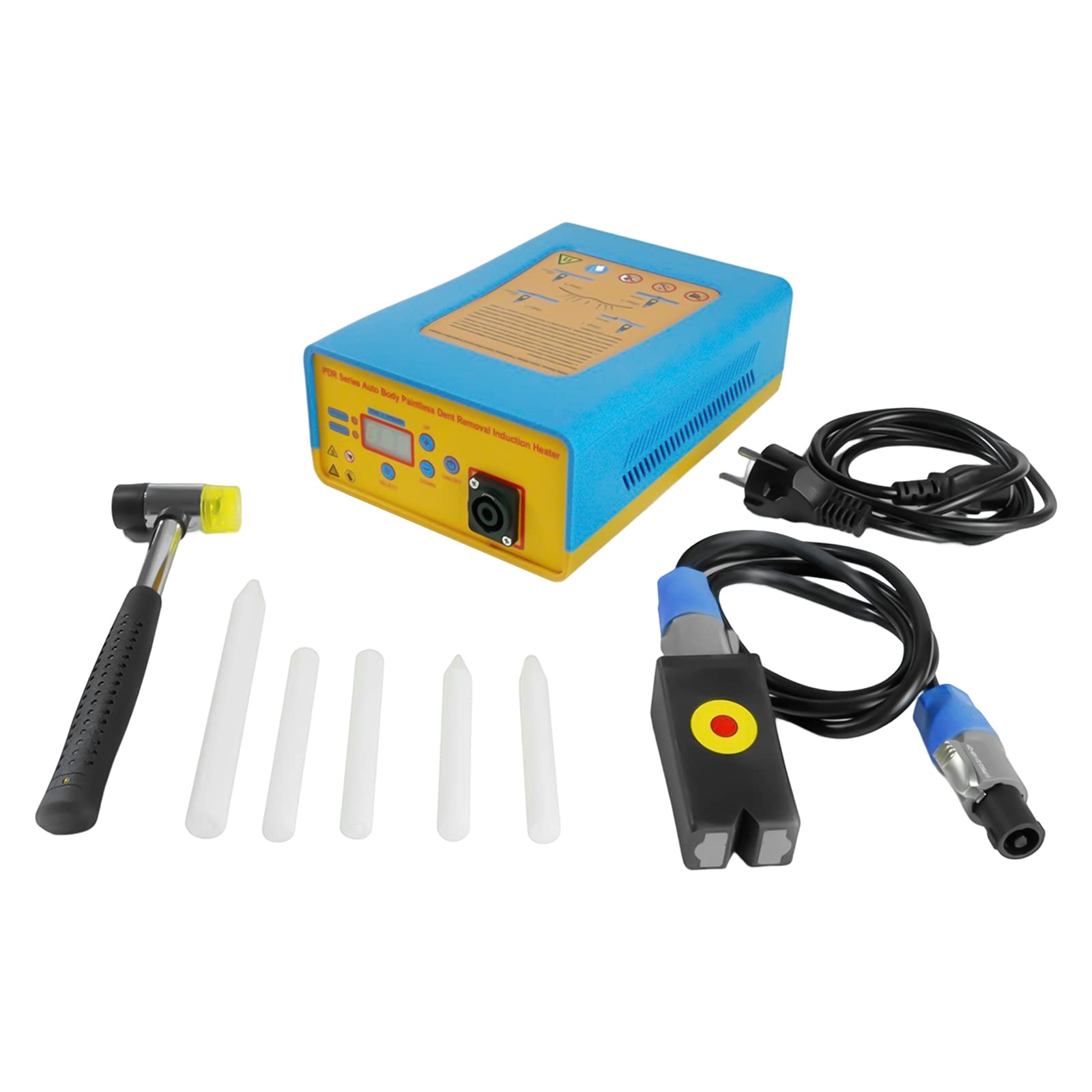 WEIGR PDR Tools Dellen Reparatur Ausbeulwerkzeug, PDR Heizgerät Induktionsheizung, Induktionsheizgerät Magnetische Auto Dellenreparaturgerät Maschine 1340 W Hot Box Auto Paintless Dent Repair Tool von WEIGR