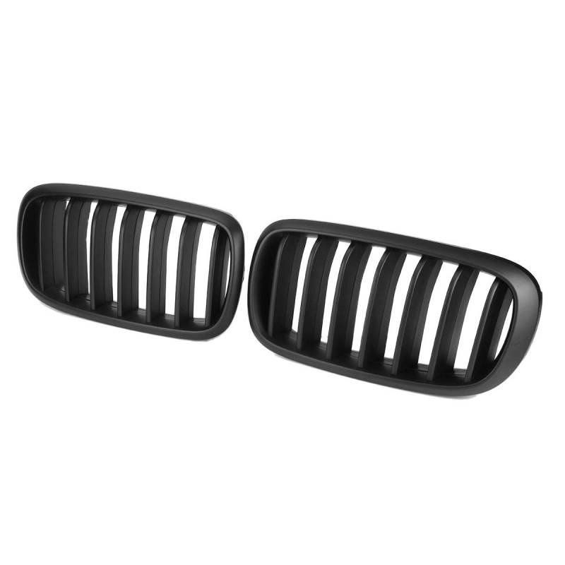 Front Nieren Kühlergrill Auto-Doppellamellen-Front-Nieren-Racing-Grill Racing-Grills Für F15 Für F16 Für X5 Für X6 Für F15 Für F16 2014–2017(Matte 1 Slat) von WEINUANXIN