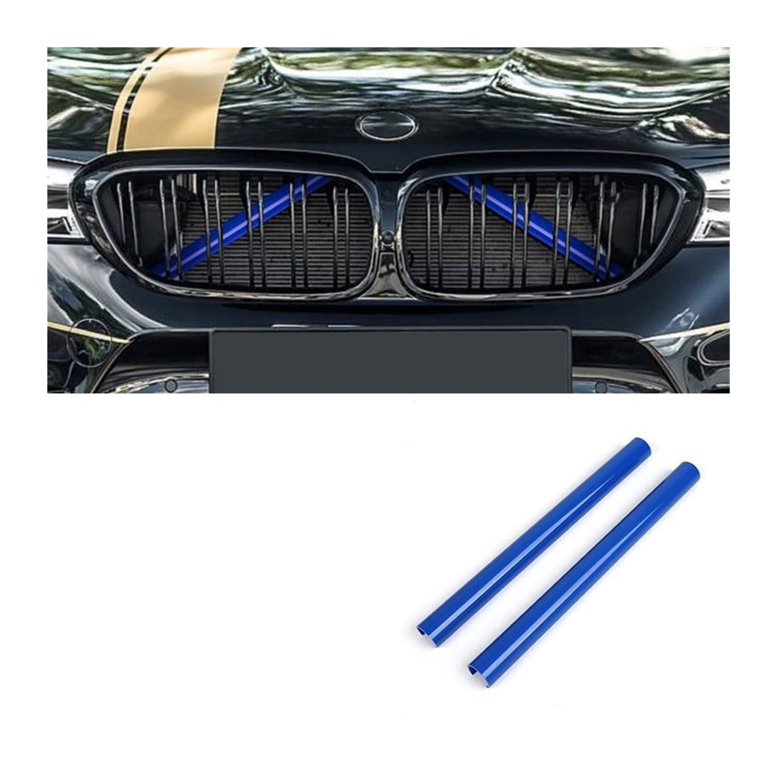 Front Nieren Kühlergrill Auto Kühlergrill Zierleisten Für F30 Für F31 Für F32 Für F33 Für F34 Für F36 Für F20 Für F21 Für F22 Für F23 Für G29(Blue 2Pcs) von WEINUANXIN