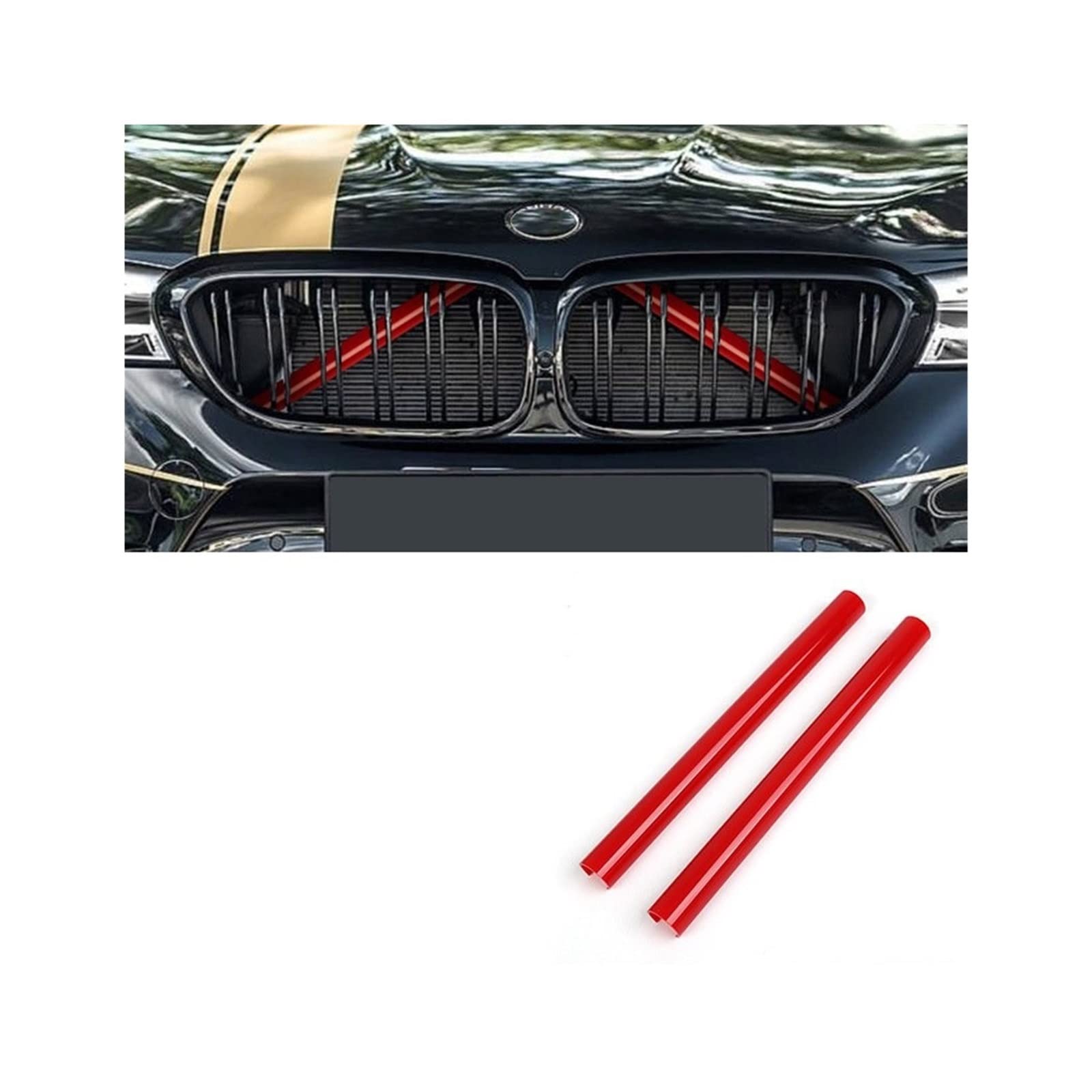 Front Nieren Kühlergrill Auto Sport Styling Dekoration Zubehör Auto Kühlergrill Zierleisten Für F30 F31 F32 F33 F34 F36 F20 F21 F22 F23 G29(Red 2Pcs) von WEINUANXIN