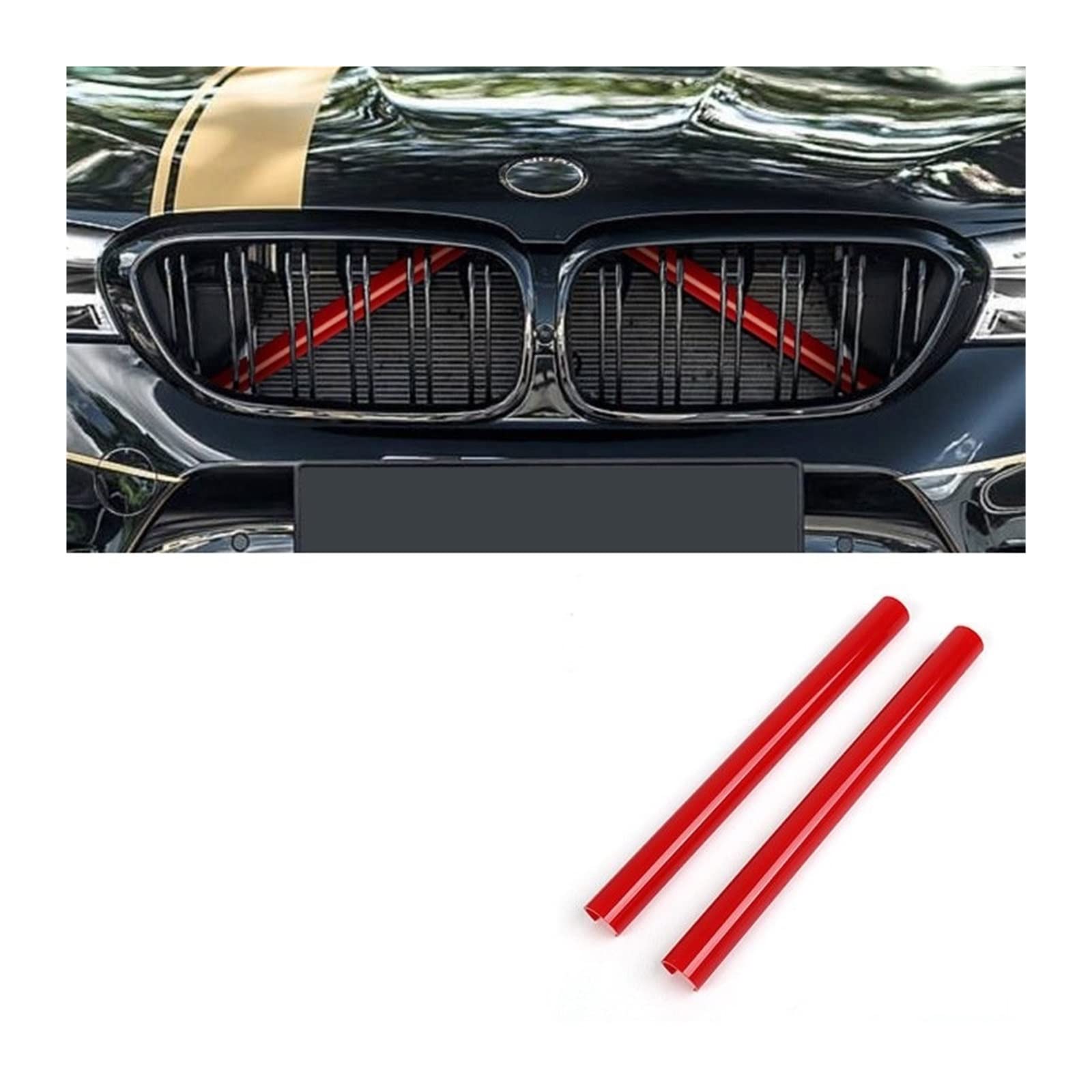 Front Nieren Kühlergrill Auto Sport Styling Dekoration Zubehör Auto Kühlergrill Zierleisten Für F30 F31 F32 F33 F34 F36 F20 F21 F22 F23 G29(Red 2Pcs) von WEINUANXIN