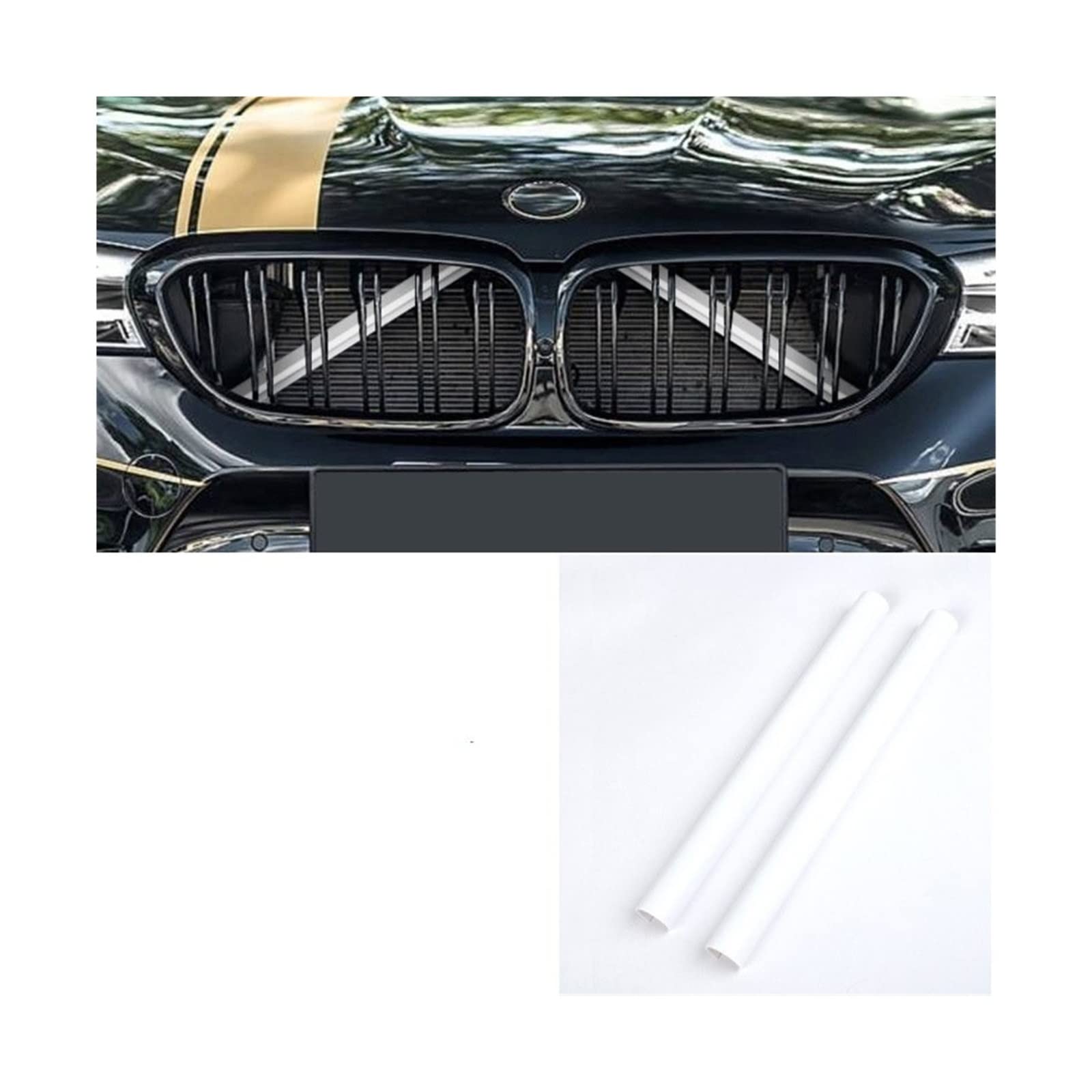 Front Nieren Kühlergrill Auto Sport Styling Dekoration Zubehör Auto Kühlergrill Zierleisten Für F30 F31 F32 F33 F34 F36 F20 F21 F22 F23 G29(White 2Pcs) von WEINUANXIN