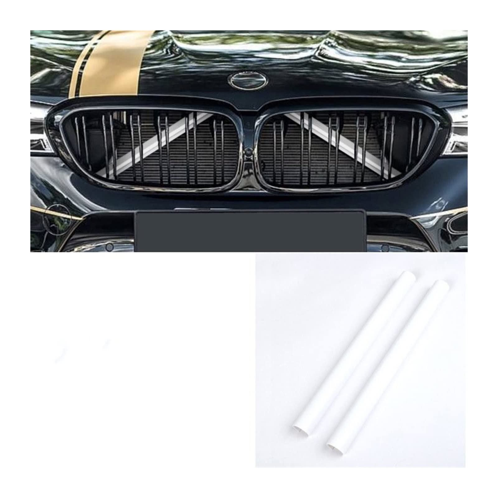 Front Nieren Kühlergrill Auto Sport Styling Dekoration Zubehör Auto Kühlergrill Zierleisten Für F30 F31 F32 F33 F34 F36 F20 F21 F22 F23 G29(White 2Pcs) von WEINUANXIN