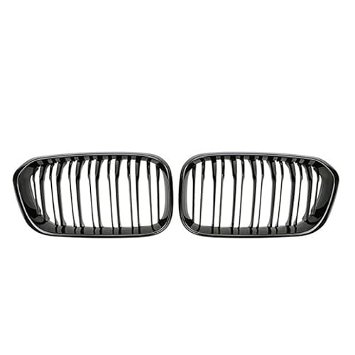 Front Nieren Kühlergrill Doppellamellen-Ersatzgrill, Auto-Frontstoßstange, Nieren-Racing-Grill Für 1er F20 F21 LCI 120i 2016-2017(Glossy Black) von WEINUANXIN