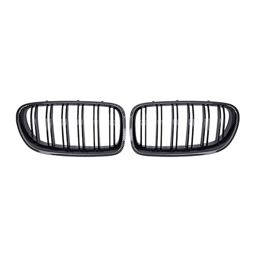 Front Nieren Kühlergrill Doppelsalz-Kohlefaser-Front-Nierengrill-Grill-Autozubehör Für F10 F11 5er 523i 525i 530i 2010-2017 von WEINUANXIN