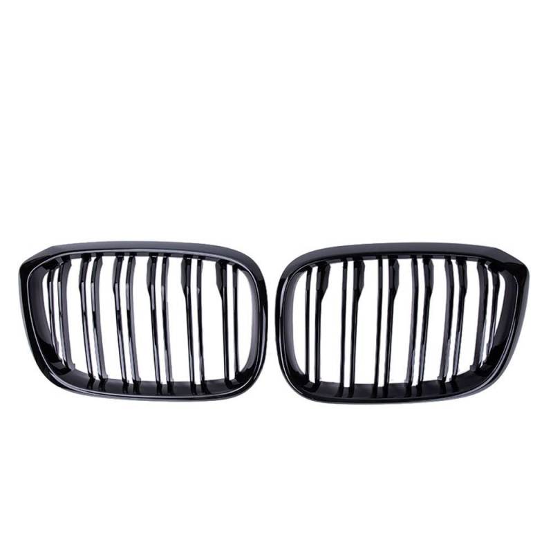 Front Nieren Kühlergrill Dual Line Glossy Black Racing Grills Autozubehör Car Front Kidney Grill Für X3 X4 G01 G02 G08 2018-2021(B) von WEINUANXIN