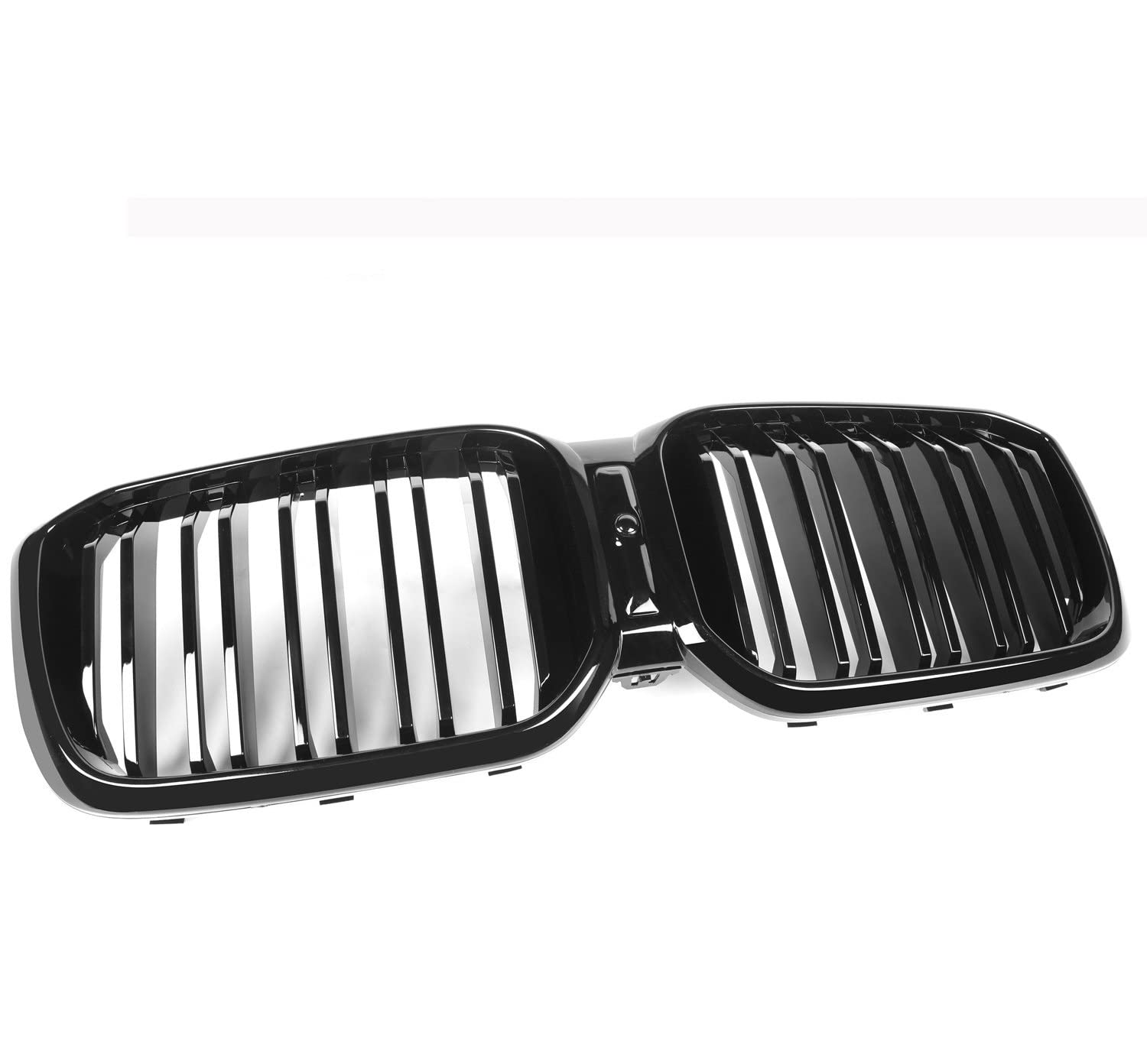 Front Nieren Kühlergrill Dual Slats Piano Black Kühler Frontstoßstange Nierengitter Racing Grills Car Styling Ersatz Für X3 X4 G01 G02 LCI 2022 von WEINUANXIN