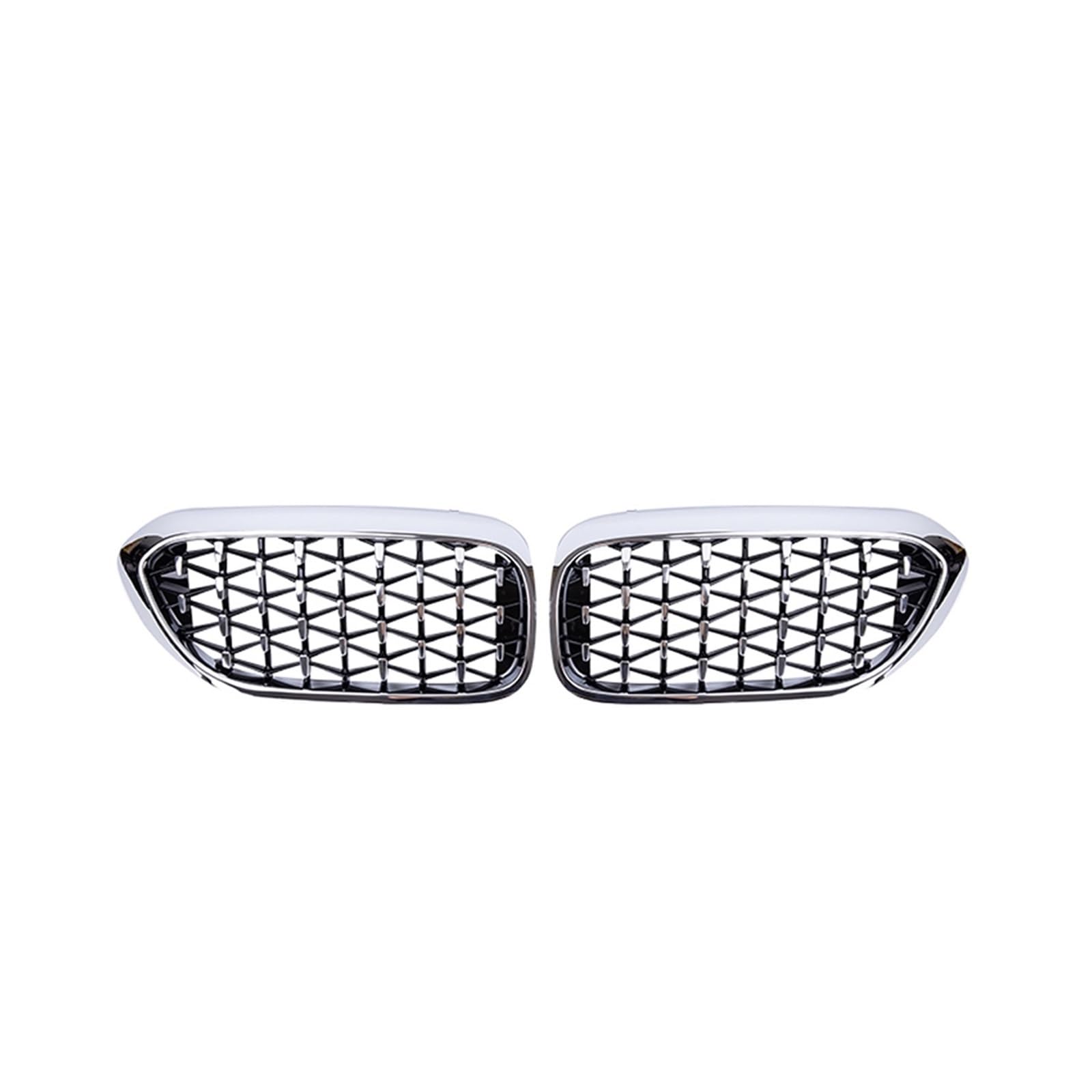 Front Nieren Kühlergrill Für 5 Serie Für G30 Für G31 Für G38 2018 2019Auto Racing Stil Front Niere Grille Stoßstange(Black Silver) von WEINUANXIN