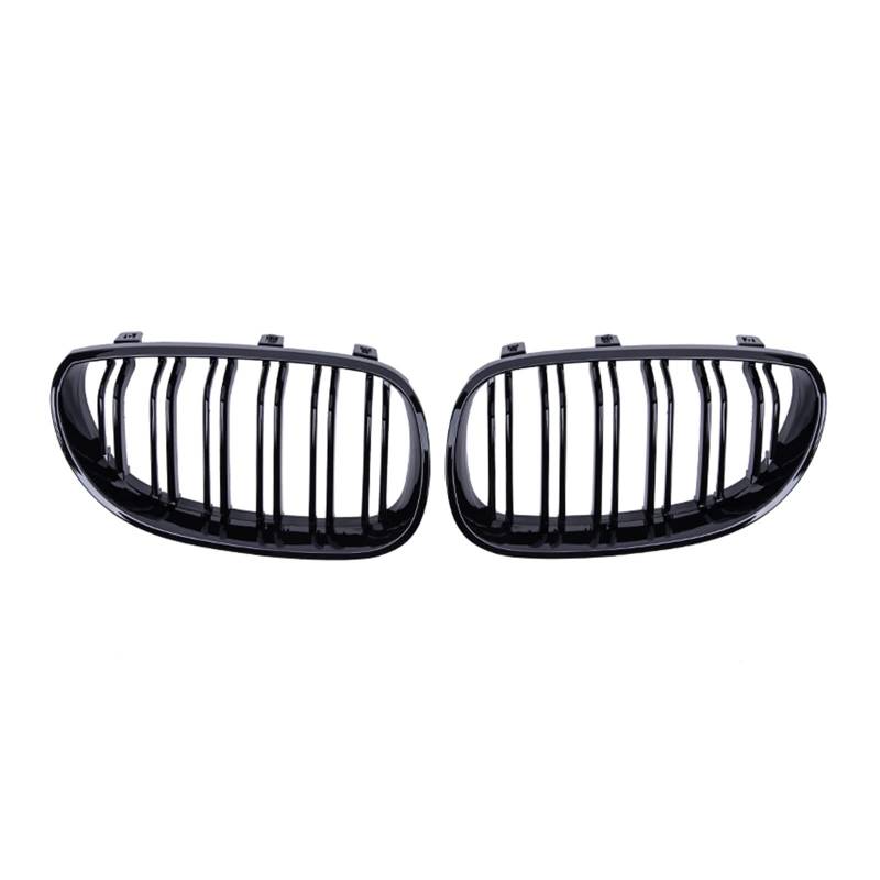 Front Nieren Kühlergrill Für 5er-Serie, für E60, für E61, für M5 2003 2004 2005 2006 2007, vordere Nierengitter, Renngrill(Gloss Black) von WEINUANXIN