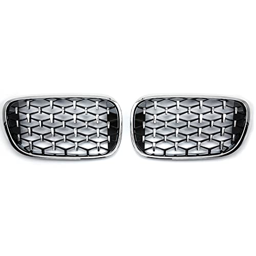 Front Nieren Kühlergrill Für 7er G11 G12 2016-2020 Nierengitter Im Diamond-Stil, Renngitter, Ersatzteile, Zubehör, Auto-Styling(Full Silver) von WEINUANXIN