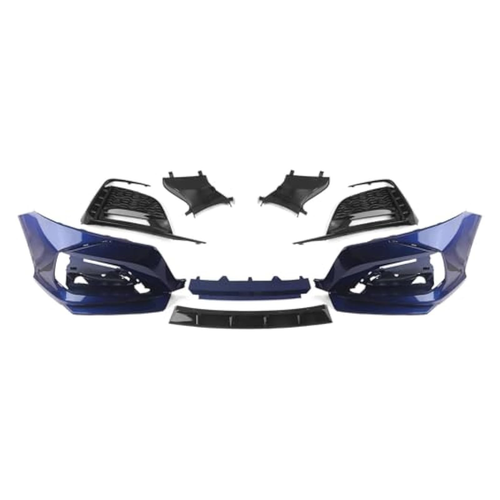 Front Nieren Kühlergrill Für A&ccord 10th 2018-2021 Frontschürze Surround Moulding Trim Gehäuse Ansaughaube Splitter Spoiler Kit Nierengitter(Blau) von WEINUANXIN