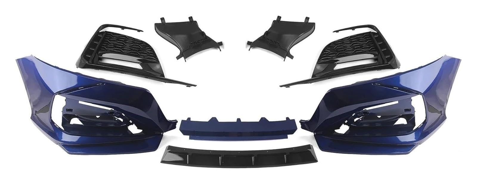 Front Nieren Kühlergrill Für A&ccord 10th 2018-2021 Frontstoßstangenabdeckung Autogehäuse Ansaughaube Splitter Spoiler Kit Frontnierengitter(Blau) von WEINUANXIN