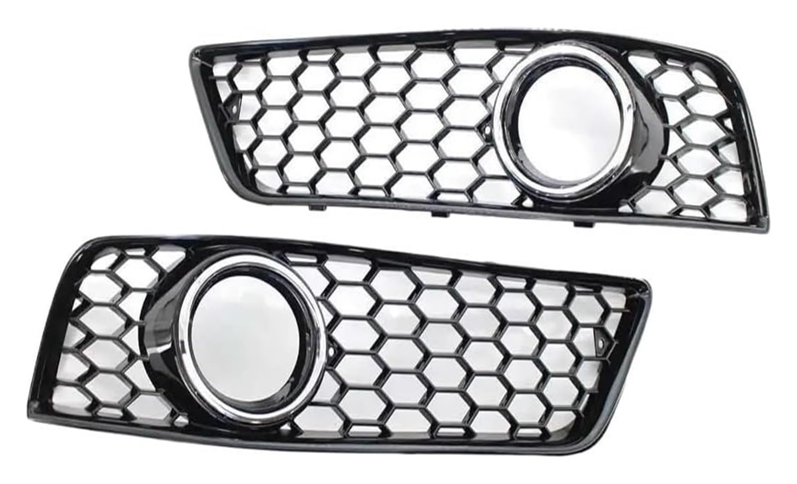 Front Nieren Kühlergrill Für A3 8P 2009-2013 Autogitter Nebelscheinwerfer Lampengitterabdeckung Honeycomb Mesh Grille Auto Frontstoßstange Nebelscheinwerferabdeckungen(Chrome Silver) von WEINUANXIN