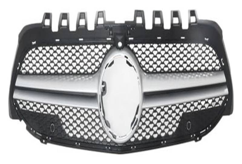 Front Nieren Kühlergrill Für B&enz Für A-Klasse Für W177 2019-2022 Frontstoßstangengrill Frontkühlergrills Auto Obere Stoßstangenhaube Mesh Front(Silber) von WEINUANXIN