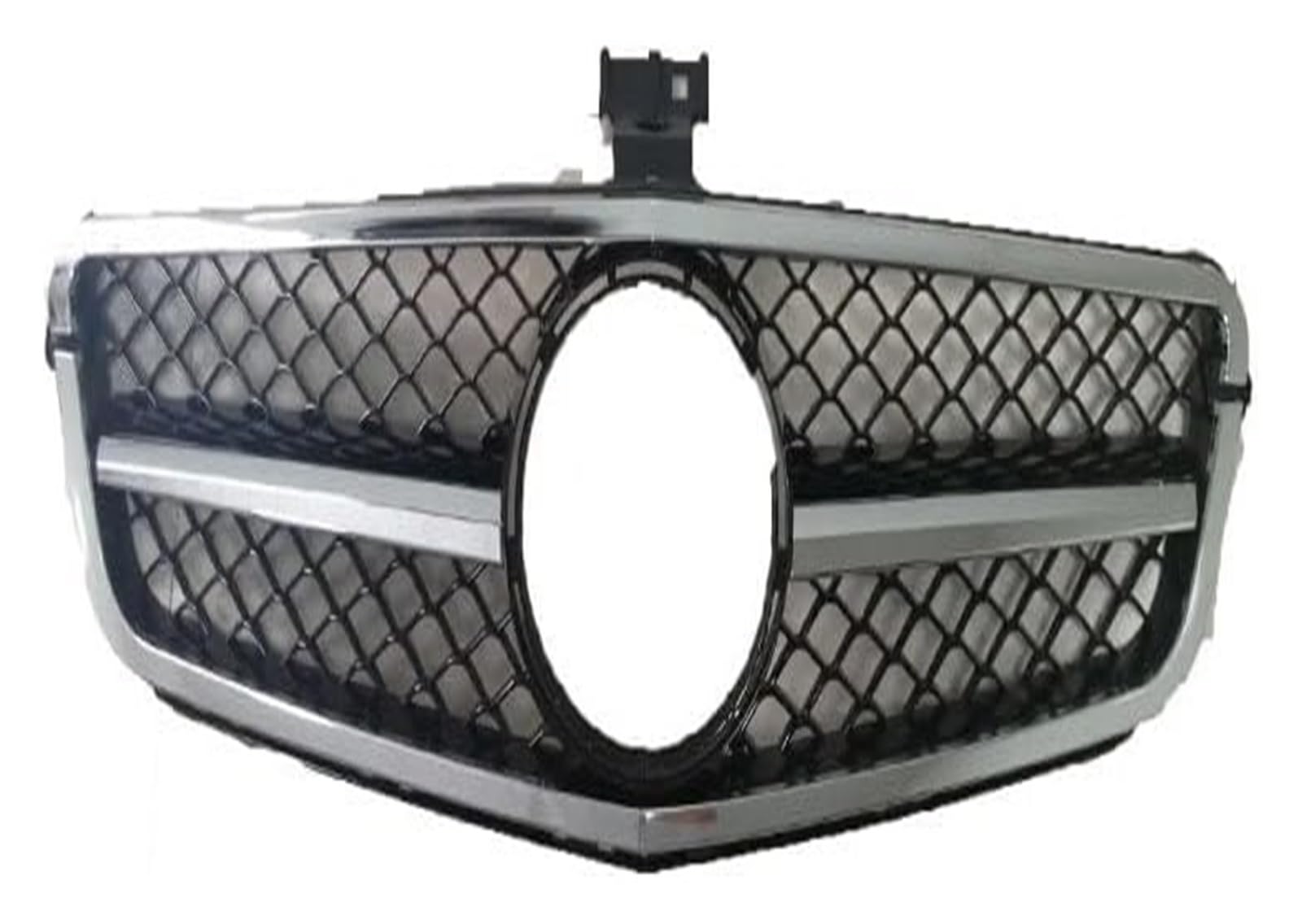 Front Nieren Kühlergrill Für B&enz Für C-Klasse Für W204 2007-2014 Frontstoßstangengrill Frontkühlergrills Autohaube Stoßstangenmittelgrill(Silber) von WEINUANXIN