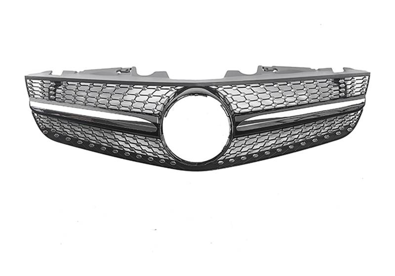 Front Nieren Kühlergrill Für B&enz Für R230 Für SL-Klasse 2009-2012 Frontstoßstangengrill Frontkühlergrills Auto Obere Stoßstangenhaube Mesh(Schwarz) von WEINUANXIN