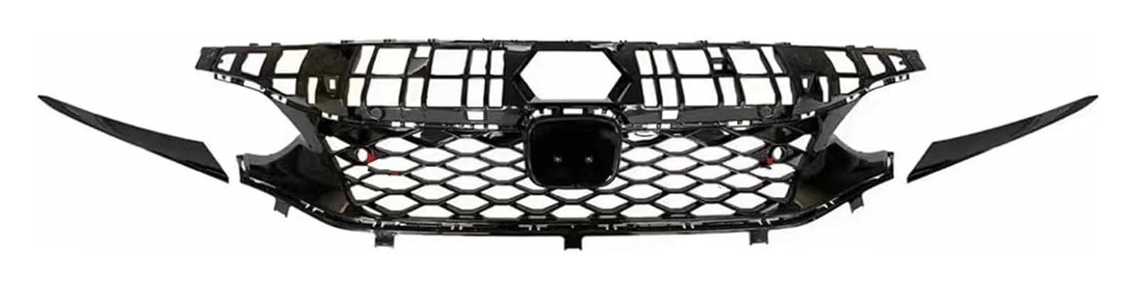 Front Nieren Kühlergrill Für Civic Für Fließheck 2022 2023 2024 Auto Racing Grills Oberen Kühlergrill Stoßstange Grille Vorne Niere Grille(With Sensor Hole) von WEINUANXIN