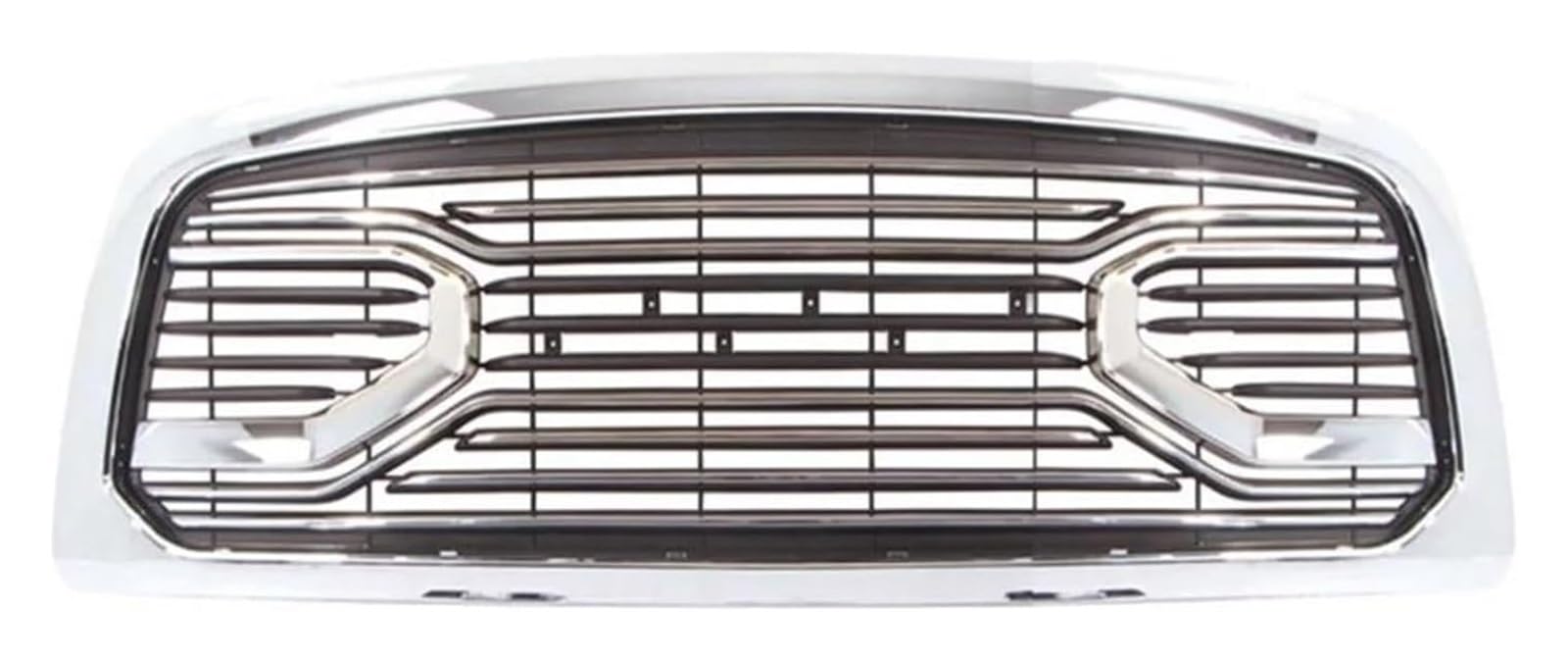 Front Nieren Kühlergrill Für Dodge Für RAM 1500 2009-2013 Kühlergrill Racing Grill Haube Mesh Oberen Stoßstange Gitter Vorne Niere Grille(Chrome No Lights) von WEINUANXIN