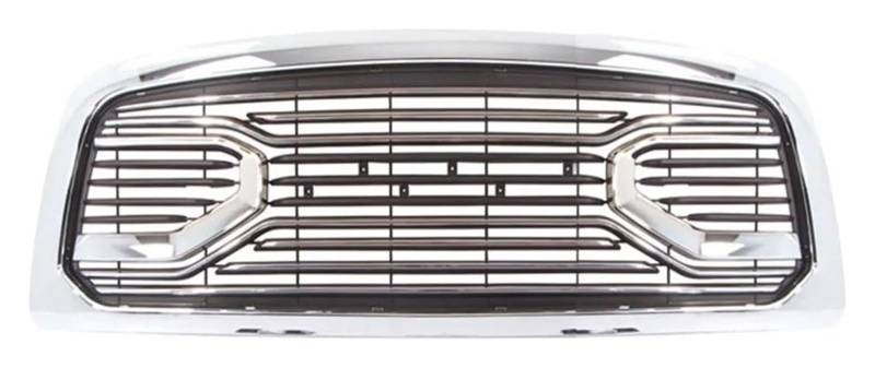 Front Nieren Kühlergrill Für Dodge Für RAM 1500 2009-2013 Kühlergrill Racing Grill Haube Mesh Oberen Stoßstange Gitter Vorne Niere Grille(Chrome No Lights) von WEINUANXIN