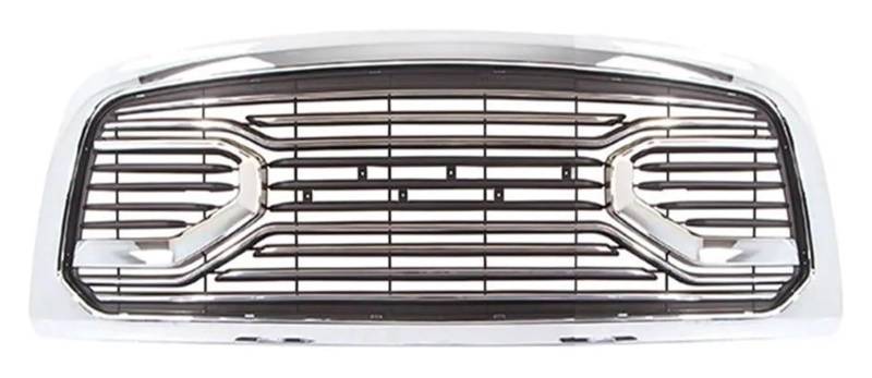 Front Nieren Kühlergrill Für Dodge Für RAM 2500 3500 2010-2019 Racing Grill Mesh Front Kühler Stoßstange Grille Oberen Kühlergrill Vorne Niere Grille(Chrome No Lights) von WEINUANXIN