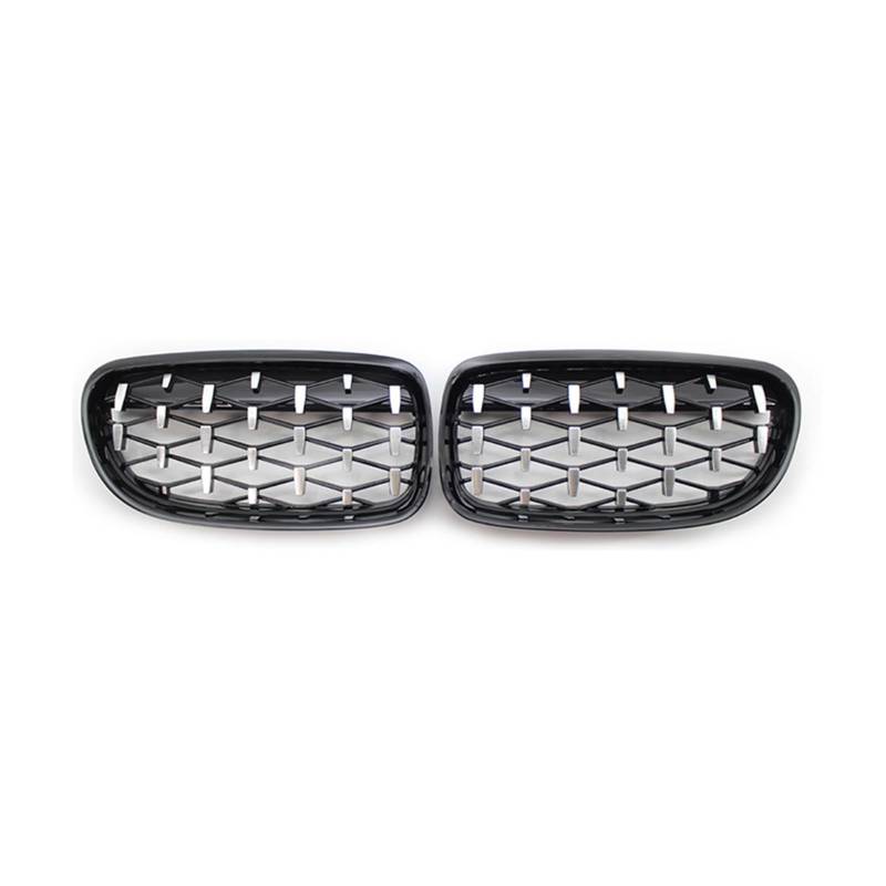 Front Nieren Kühlergrill Für E90 Für 325i Für 328i 2009 2010 2011 2012 2012 Grills Auto Niere Grille Frontschürze Racing Grill Auto(Silver and Black) von WEINUANXIN