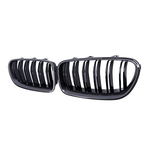 Front Nieren Kühlergrill Für F10 F11 5er 523i 525i 530i 2010-2017 Doppelsalz-Kohlefaser-Front-Nierengrill-Grill-Autozubehör von WEINUANXIN