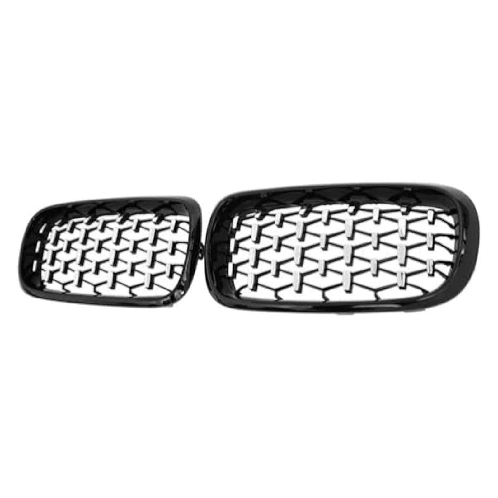 Front Nieren Kühlergrill Für F15 X5 F16 X6 2014-2017 Diamant Auto Vorderen Stoßfänger Grille Racing Grill Auto Zubehör Front Niere Grille(Black Silver) von WEINUANXIN