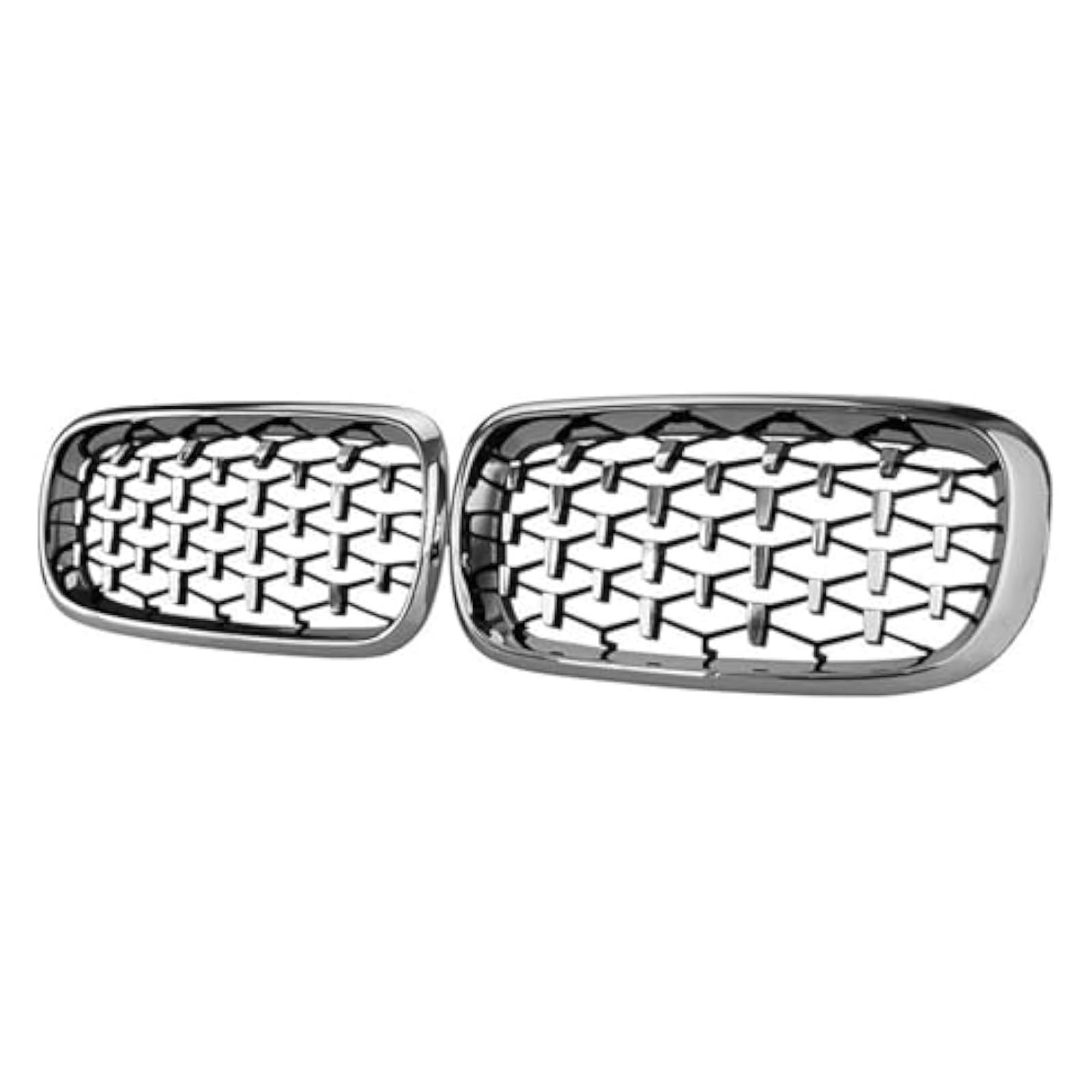 Front Nieren Kühlergrill Für F15 X5 F16 X6 2014-2017 Diamant Auto Vorderen Stoßfänger Grille Racing Grill Auto Zubehör Front Niere Grille(Full Silver) von WEINUANXIN