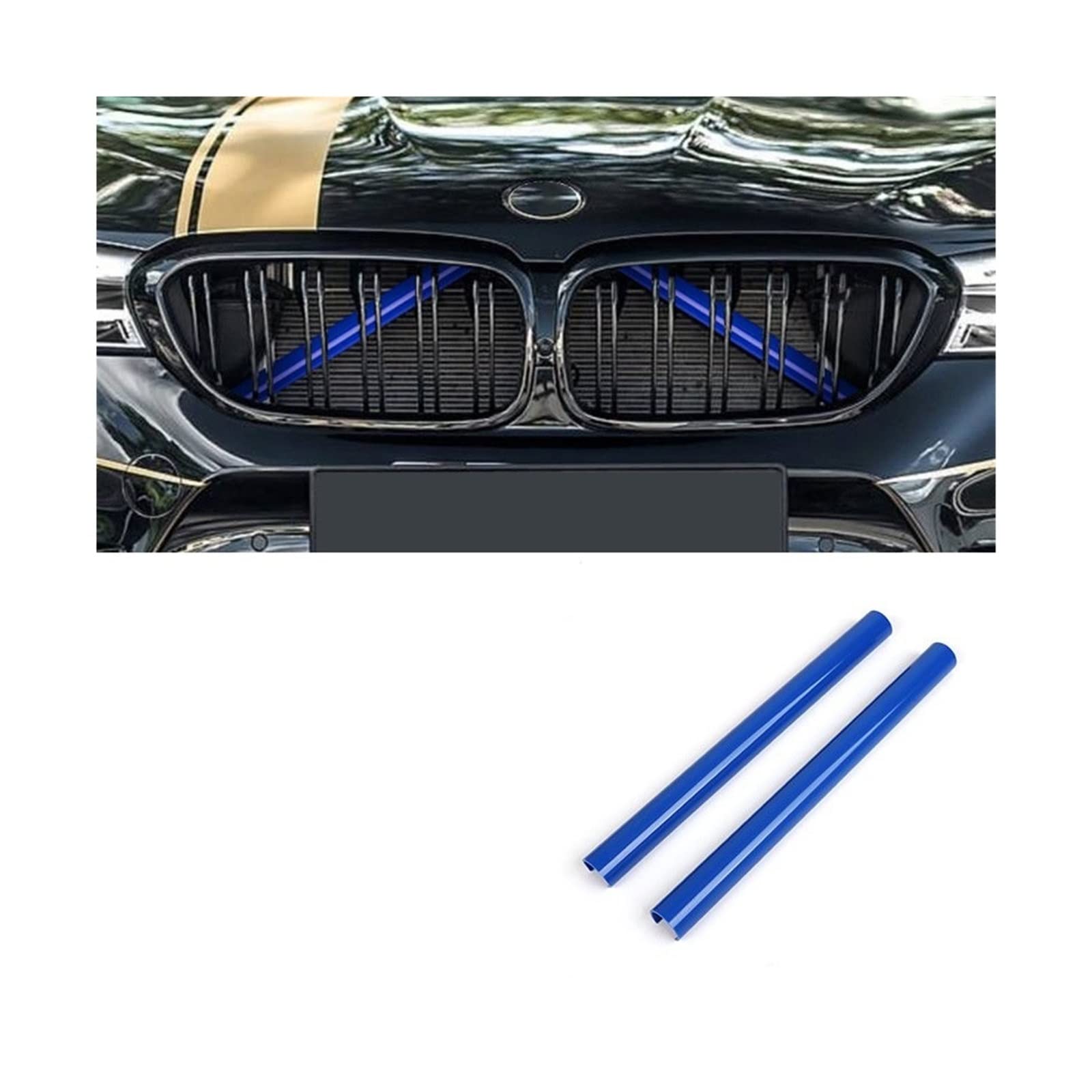 Front Nieren Kühlergrill Für F30 F31 F32 F33 F34 F36 F20 F21 F22 F23 G29 Auto Sport Styling Dekoration Zubehör Auto Kühlergrill Zierleisten(Blue 2Pcs) von WEINUANXIN