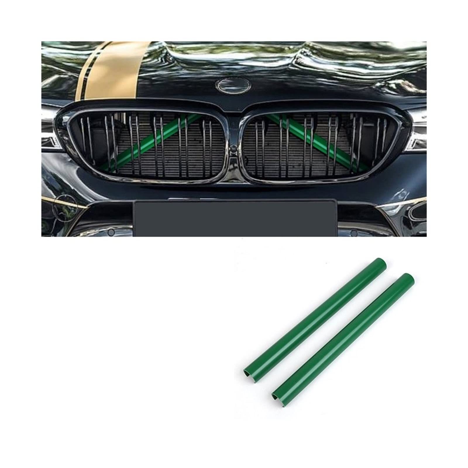 Front Nieren Kühlergrill Für F30 F31 F32 F33 F34 F36 F20 F21 F22 F23 G29 Auto Sport Styling Dekoration Zubehör Auto Kühlergrill Zierleisten(Green 2Pcs) von WEINUANXIN